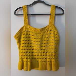 J. Crew Yellow Knit Tank Top